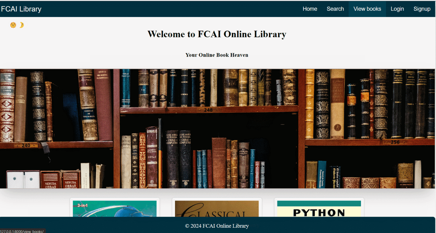 Online Library System screenshot