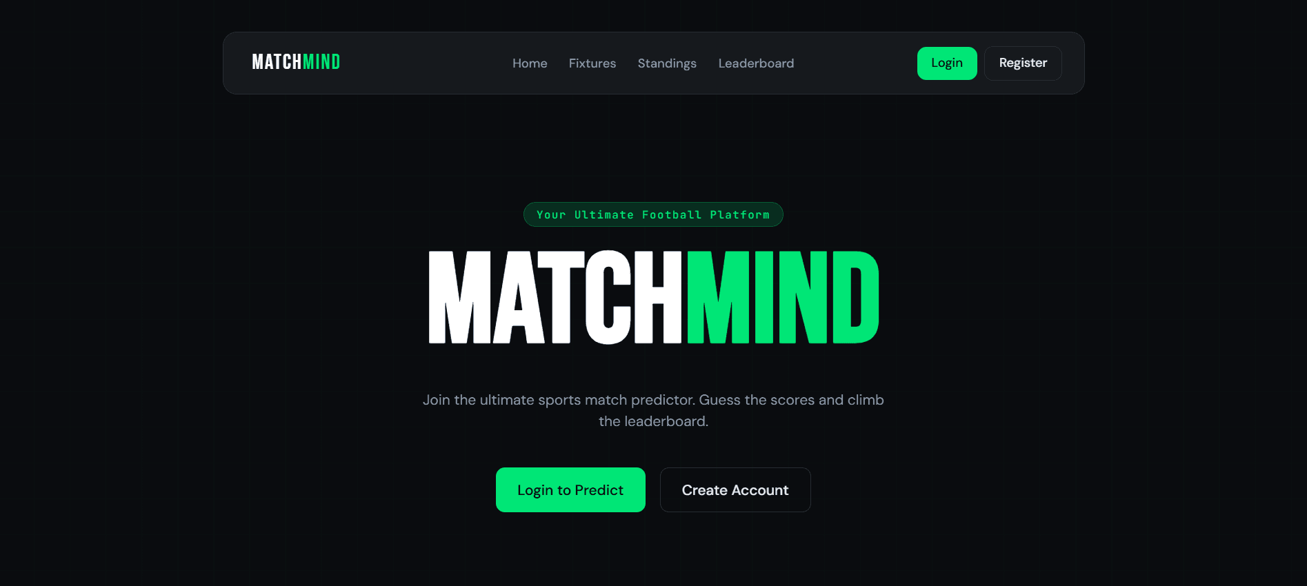 Matchmind - Football Fan Engagement Platform screenshot